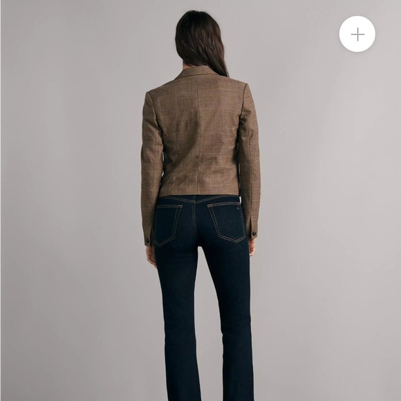 NWT Rag & Bone - Elle Slim Fit wool Blazer in Brown Houndstooth - Picture 2 of 7